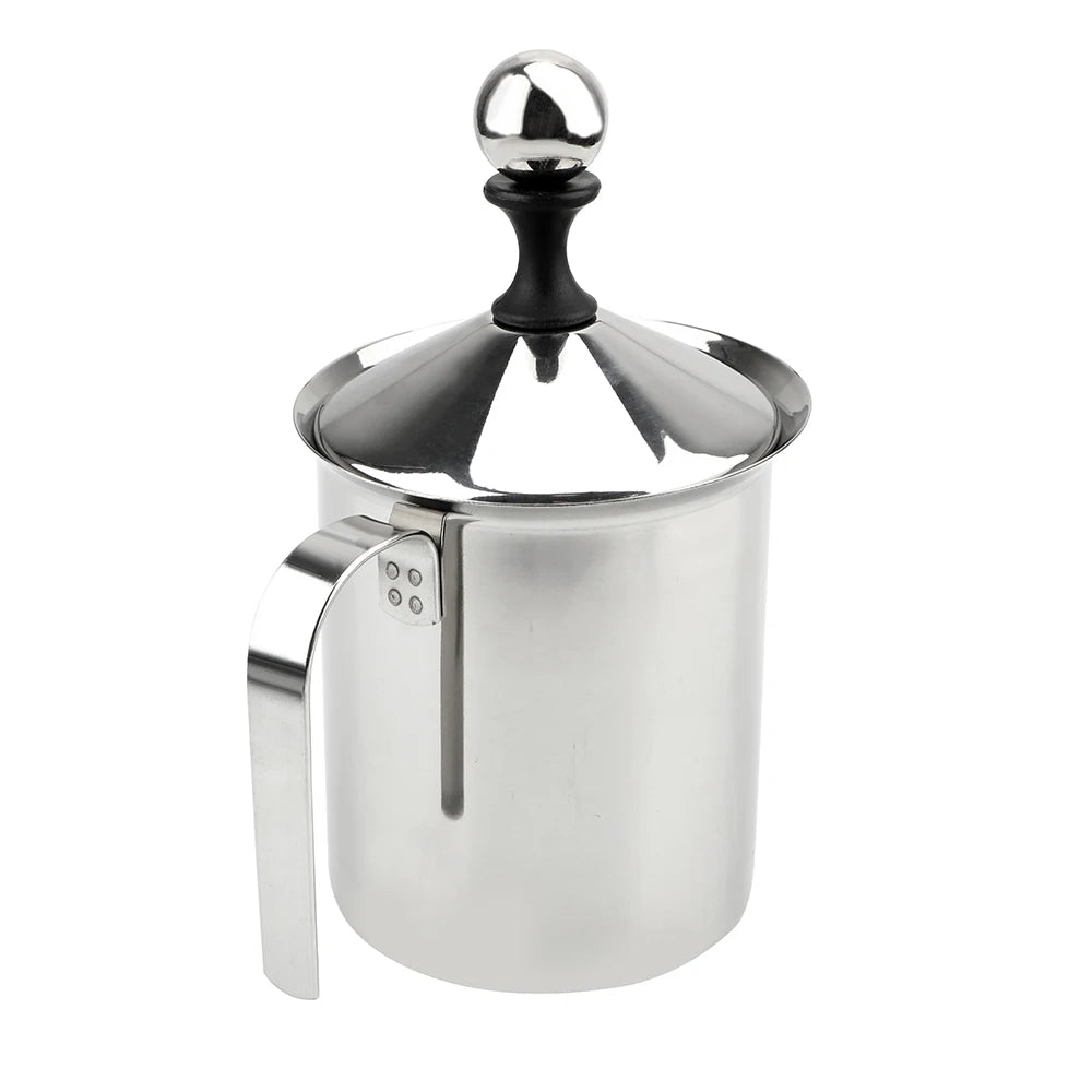 Stainless Steel Double Mesh Milk Creamer Milk Foam Mesh Coffee Foamer Manual Milk Frother Kitchen Tools 400/800ML