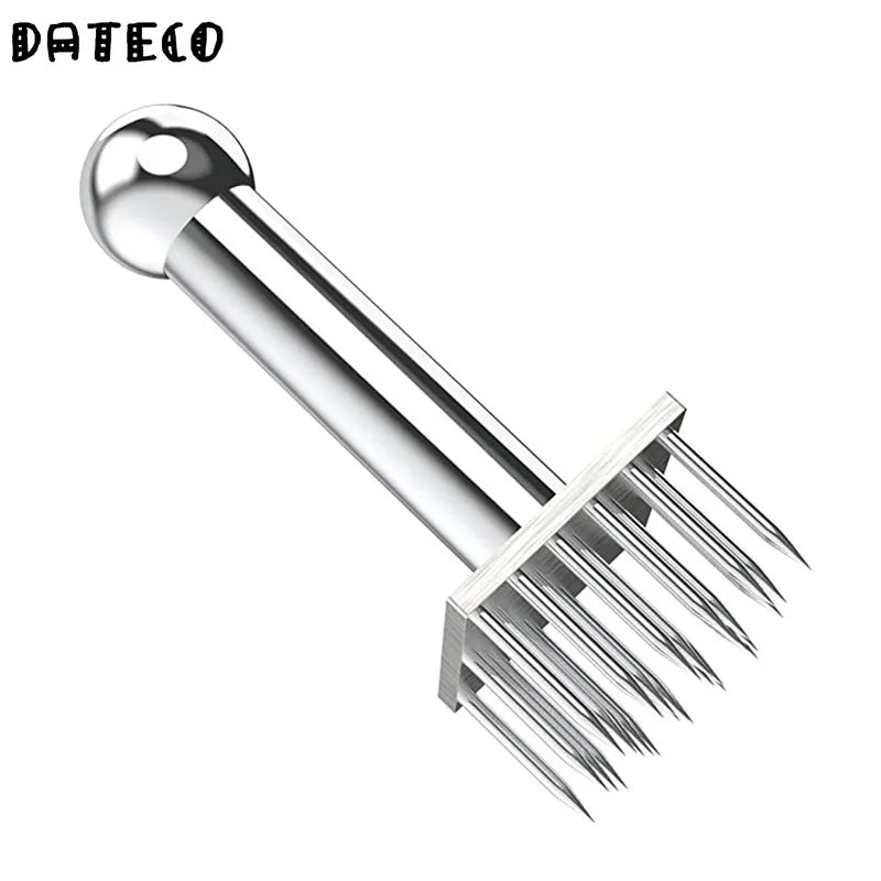 Stainless Steel Meat Needles Meat Hammer Pounders Wooden Handle Profession Meat Tenderizer For Beef Tender Steak Kitchen Tools