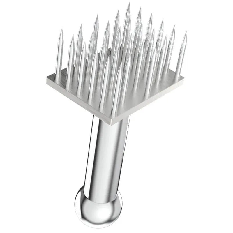 Stainless Steel Meat Needles Meat Hammer Pounders Wooden Handle Profession Meat Tenderizer For Beef Tender Steak Kitchen Tools