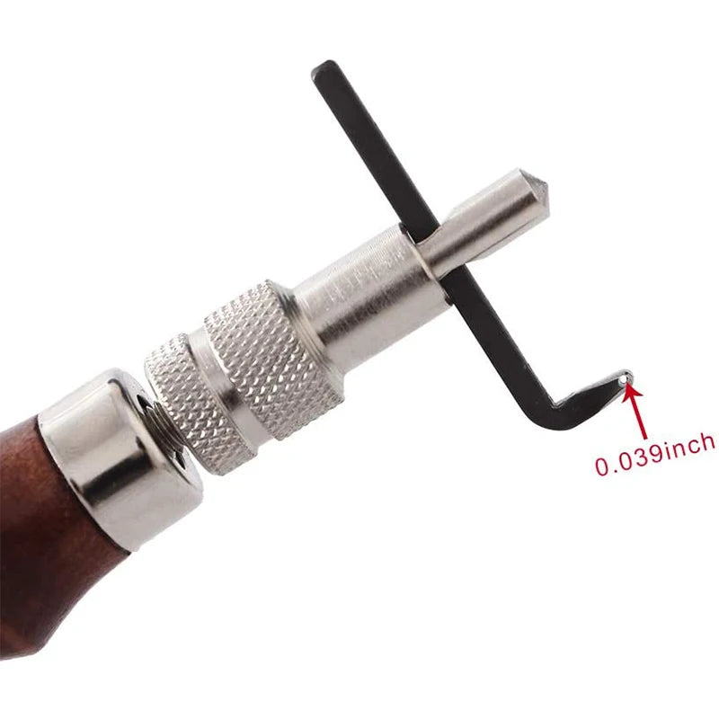 Adjustable Leather Edge Stitching Groover Leathercraft Tool Digging Sharp Knife Groover Kit Leather Craft Shovel Device