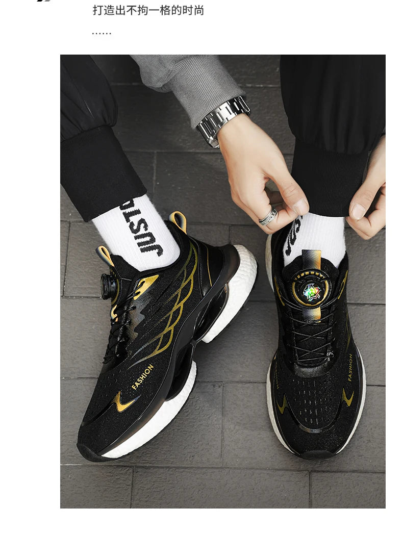 Men Casual Mesh Sneakers 2024 New Autumn Men Fashion Running Shoes Twist Buckle Non-slip Breathable Outdoor Soft Sport Shoes