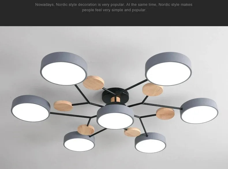 Modern Log Light Indoor Lighting Home Decorative Light LED Pendant Light Bedroom Ceiling Light Kitchen Ceiling Pendant Light