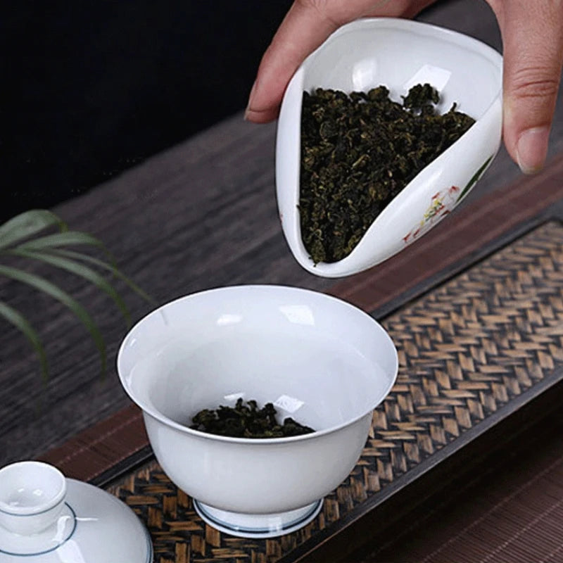 Coffee Bean Measuring Cup Ceramic Weighing Tray Coffee Powder Dosage Tray Suitable for Home Cafe Simple Coffee Tray Accessories
