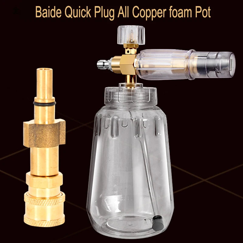 Pressure Washer Foam Cannon Gun with 1/4 Inch Quick Connect and Adjustable Nozzle Car Wash Sprayer with 1 L Bottle