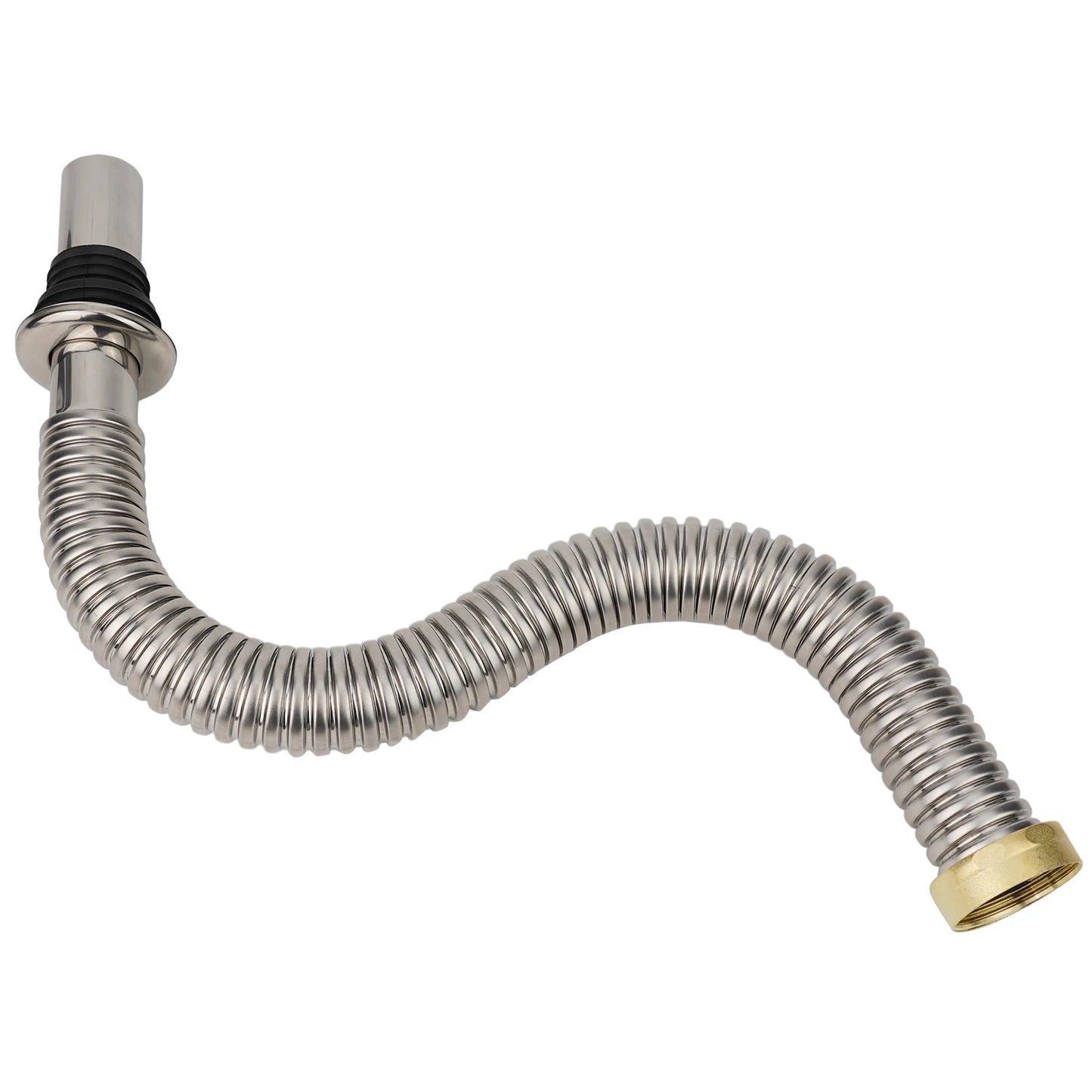 40/60cm Stainless Steel Bathroom Kitchen Sink Siphon Waste Drain Flexible Pipe Hose Home Retractable Drainage Tube