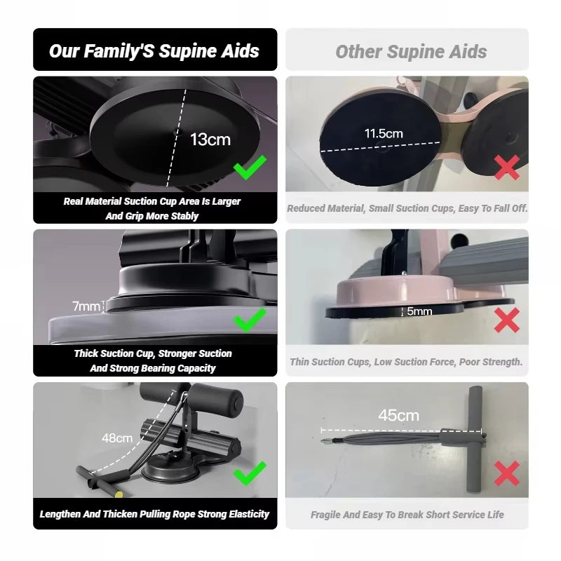Abdominal Sit Up Equipment Suction Cups Ankle Support Workout Fitness Adjustable Sports Physical Exercise Aids Home Indoor