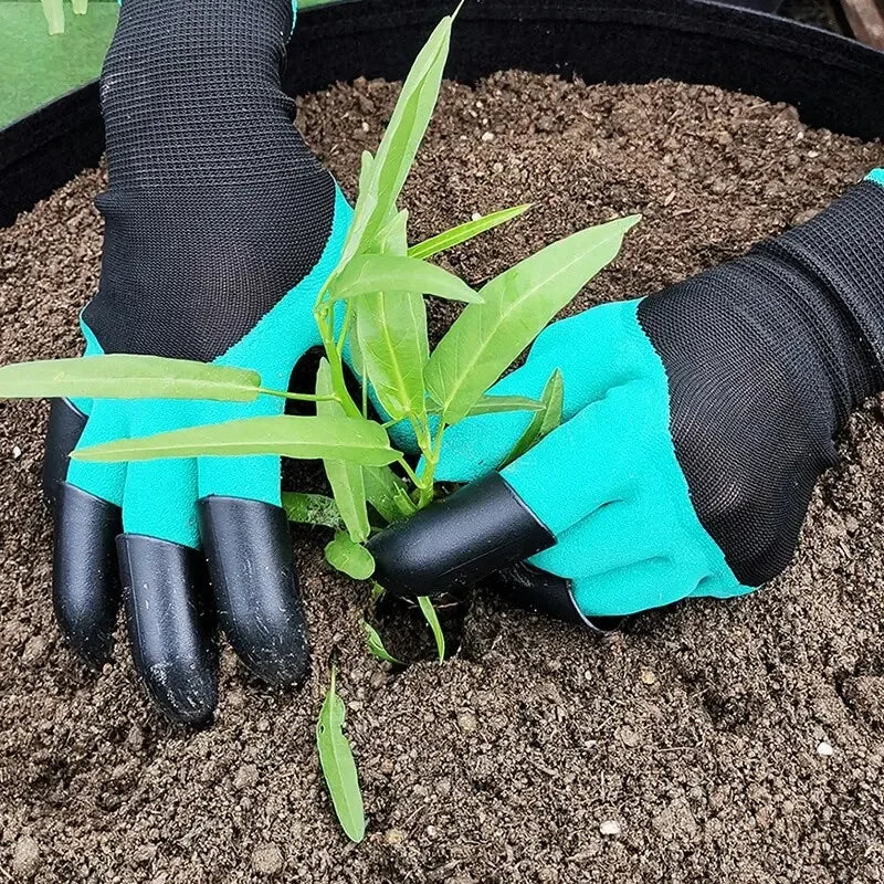 Gardening Gloves With Claws Breathable Waterproof Working Digging Planting Sting-Resistant Non-slip Protective Latex Gloves