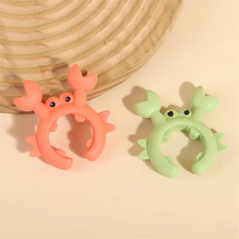 2/1Pcs Silicone Spatula Rack Small Crab Anti Scalding Overflow Pot Clip Spoon Holder Clip Universal Shovel Rack Kitchen Gadgets