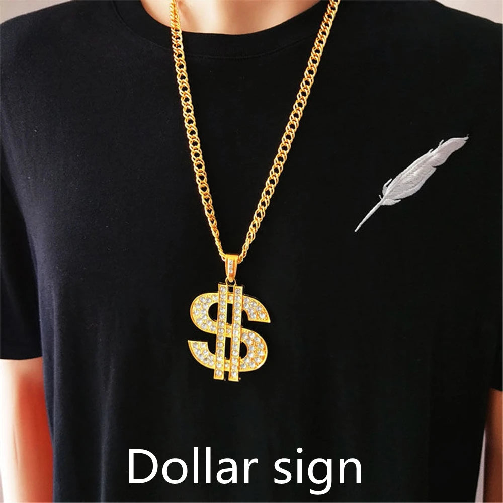Hip Hop Gold Color Big Acrylic Chunky Chain Necklace For Men Punk Oversized Large Plastic Link Chain Men's Jewelry