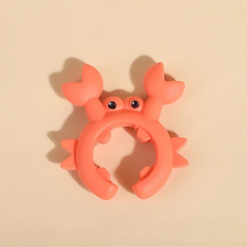 2/1Pcs Silicone Spatula Rack Small Crab Anti Scalding Overflow Pot Clip Spoon Holder Clip Universal Shovel Rack Kitchen Gadgets
