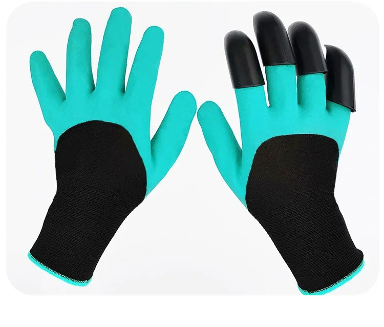 Gardening Gloves With Claws Breathable Waterproof Working Digging Planting Sting-Resistant Non-slip Protective Latex Gloves