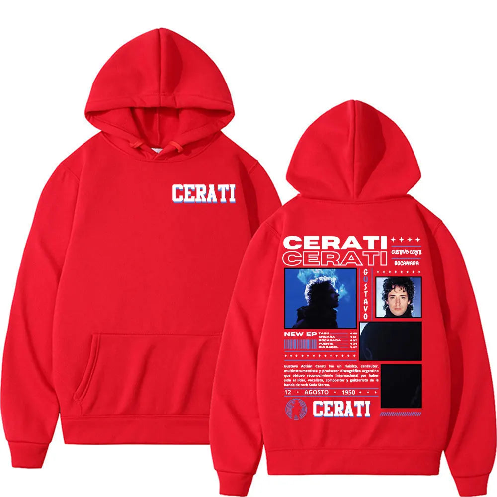 Rapper Gustavo Cerati Tour 2025 Graphic Sweatshirts Men Women Cool Harajuku Pop Music Hoodies Fashion Casual Oversized Pullovers