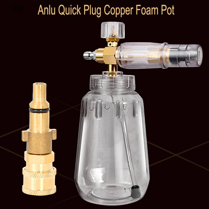 Pressure Washer Foam Cannon Gun with 1/4 Inch Quick Connect and Adjustable Nozzle Car Wash Sprayer with 1 L Bottle
