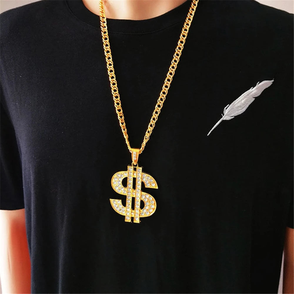 Hip Hop Gold Color Big Acrylic Chunky Chain Necklace For Men Punk Oversized Large Plastic Link Chain Men's Jewelry
