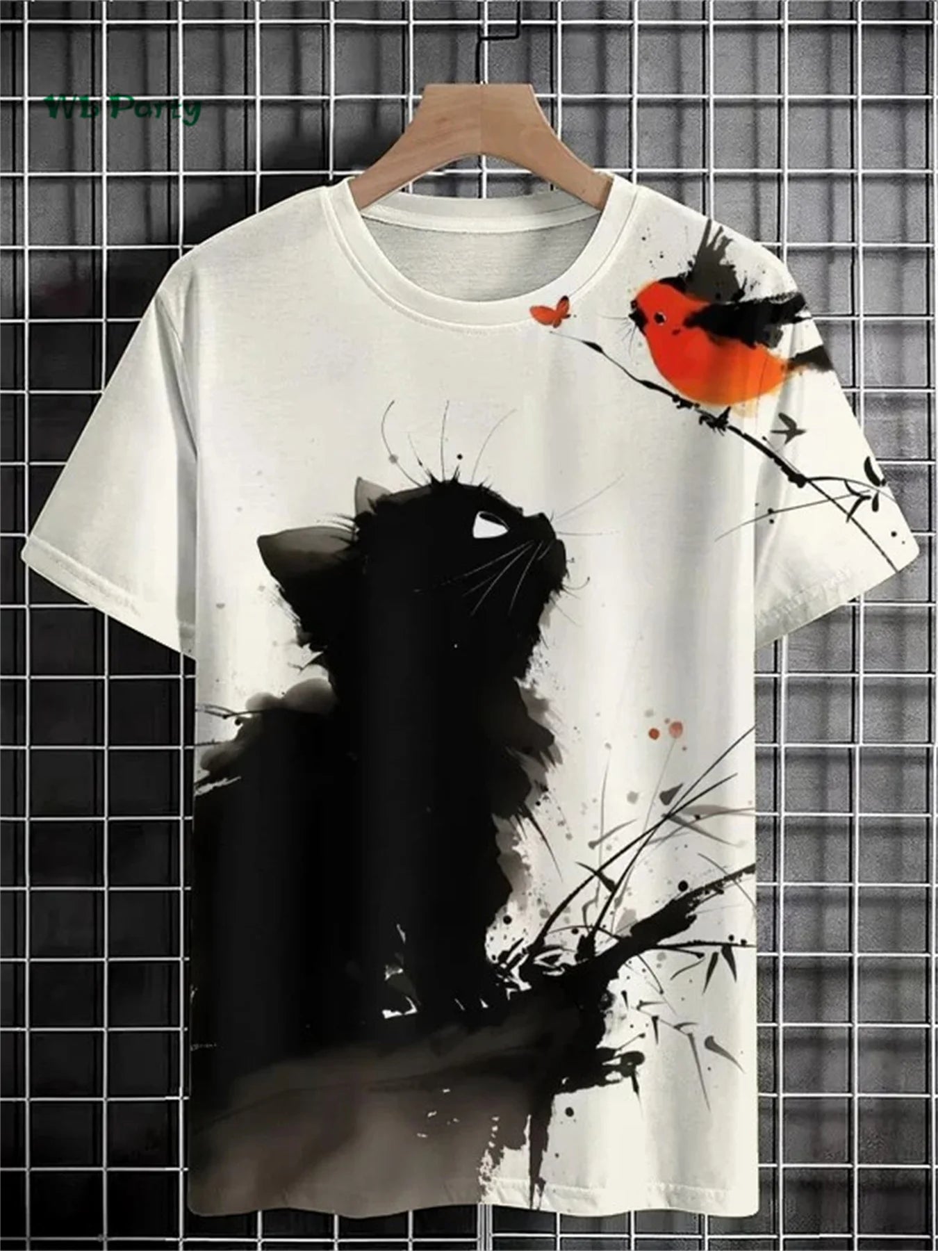 Cat Print Men's T-Shirt 3D Funny Animal Pattern Short Sleeve T-Shirt Oversized Y2k Top Summer Men's Daily Street Casual Clothing
