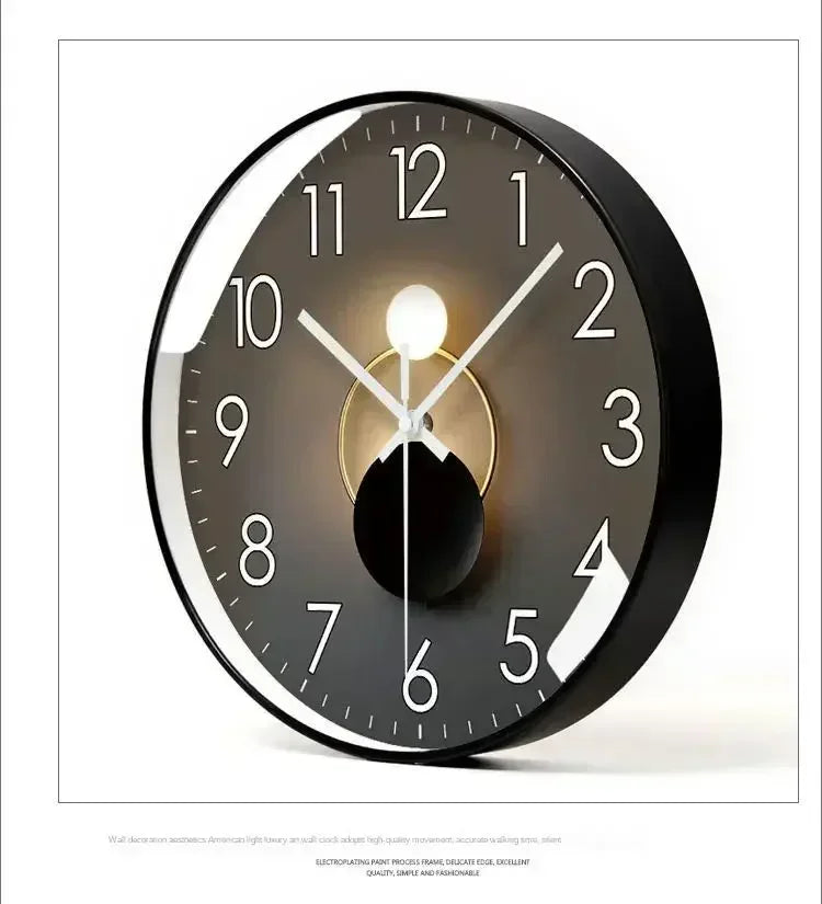 Originality Wall Clock Silent Non-Ticking Battery Operated Wall-mounted Clock Living Room Bedroom Kitchen Office Classroom