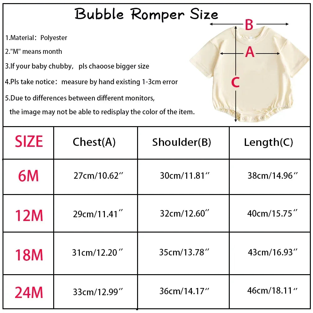 Just peachy baby romper Breathable Baby Oversized T-Shirt Romper baby Baggy Bubble Romper for new born gift