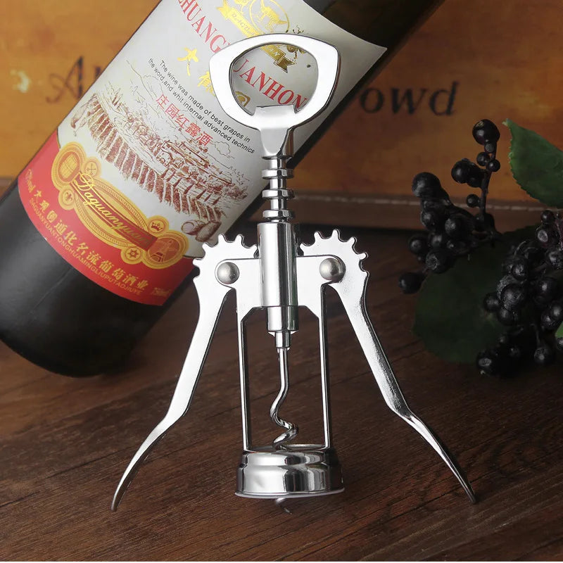 Portable Metal Red Wine Opener Zinc Alloy Corkscrew Cork Puller Remover Champagne Opener Wine Opener Kitchen Tools