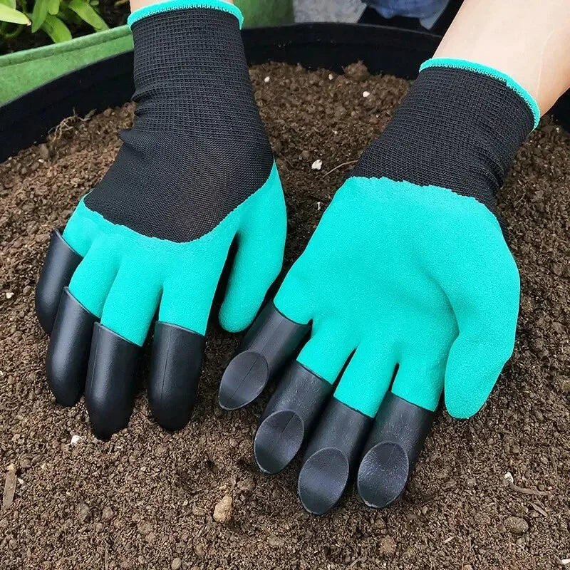 Gardening Gloves With Claws Breathable Waterproof Working Digging Planting Sting-Resistant Non-slip Protective Latex Gloves