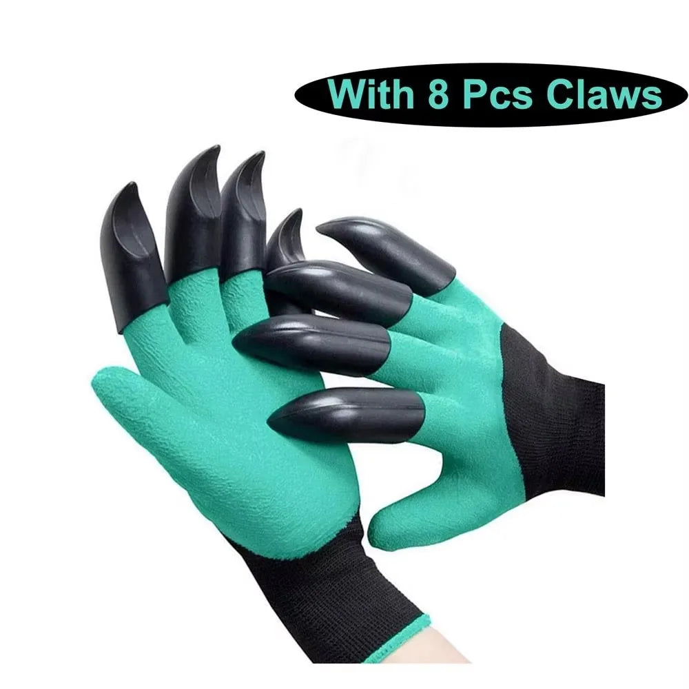 Gardening Gloves With Claws Breathable Waterproof Working Digging Planting Sting-Resistant Non-slip Protective Latex Gloves