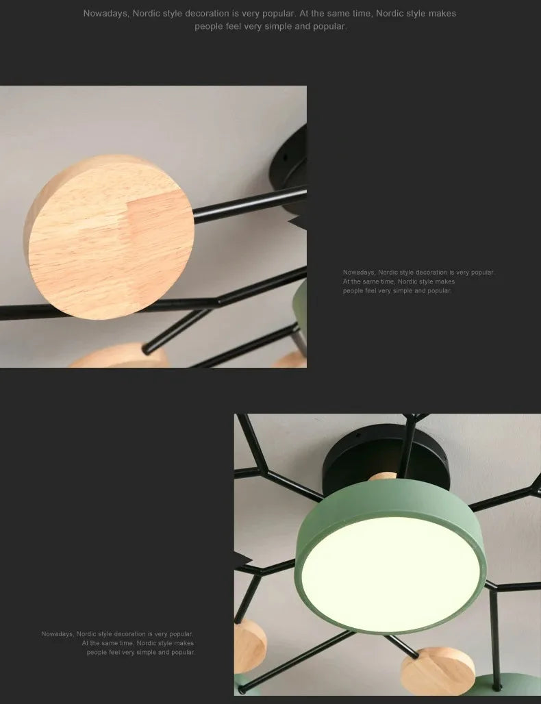 Modern Log Light Indoor Lighting Home Decorative Light LED Pendant Light Bedroom Ceiling Light Kitchen Ceiling Pendant Light