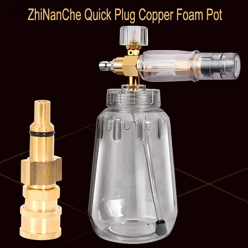 Pressure Washer Foam Cannon Gun with 1/4 Inch Quick Connect and Adjustable Nozzle Car Wash Sprayer with 1 L Bottle