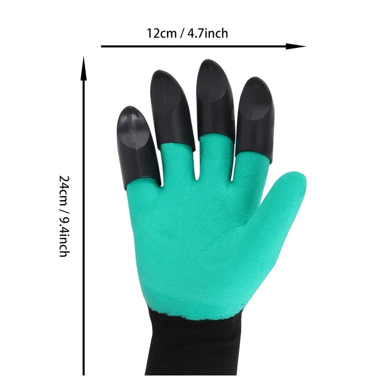 Gardening Gloves With Claws Breathable Waterproof Working Digging Planting Sting-Resistant Non-slip Protective Latex Gloves