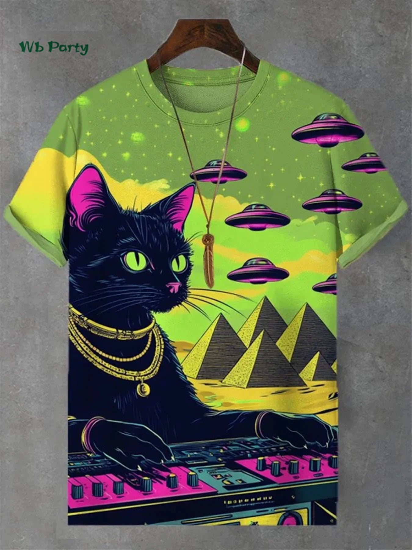 Cat Print Men's T-Shirt 3D Funny Animal Pattern Short Sleeve T-Shirt Oversized Y2k Top Summer Men's Daily Street Casual Clothing