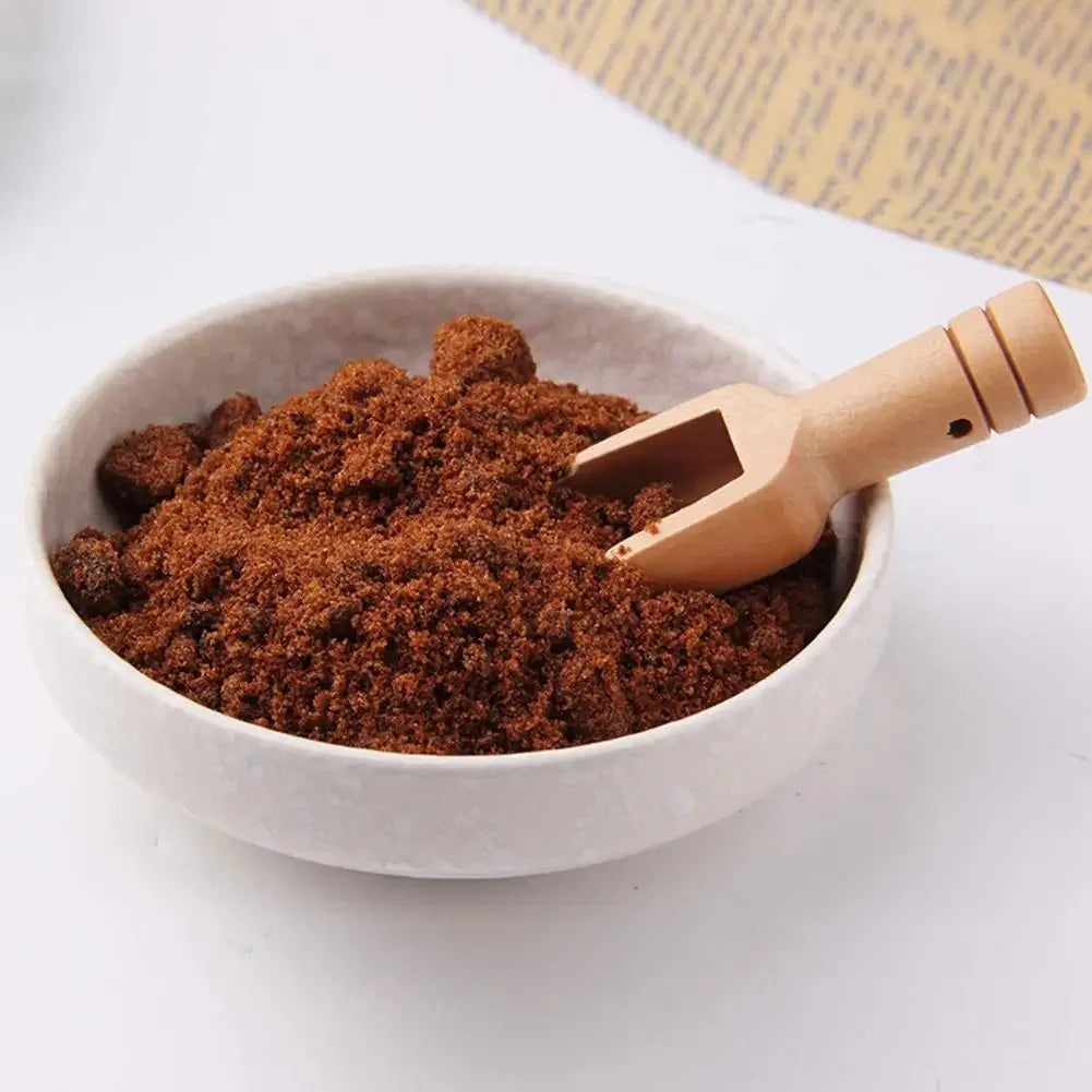 1 pc Wooden Handle Small Salt Shovel Scoop Teaspoon Ground Milk Powder Coffee Scoops Condiment Spoon