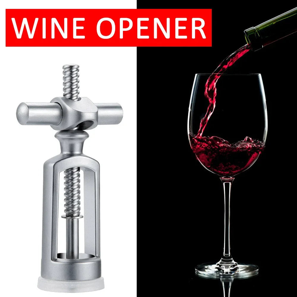 Portable Metal Red Wine Opener Zinc Alloy Corkscrew Cork Puller Remover Champagne Opener Wine Opener Kitchen Tools