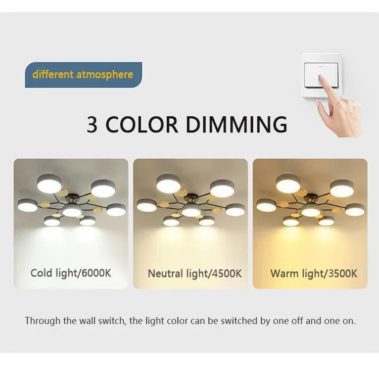 Modern Log Light Indoor Lighting Home Decorative Light LED Pendant Light Bedroom Ceiling Light Kitchen Ceiling Pendant Light