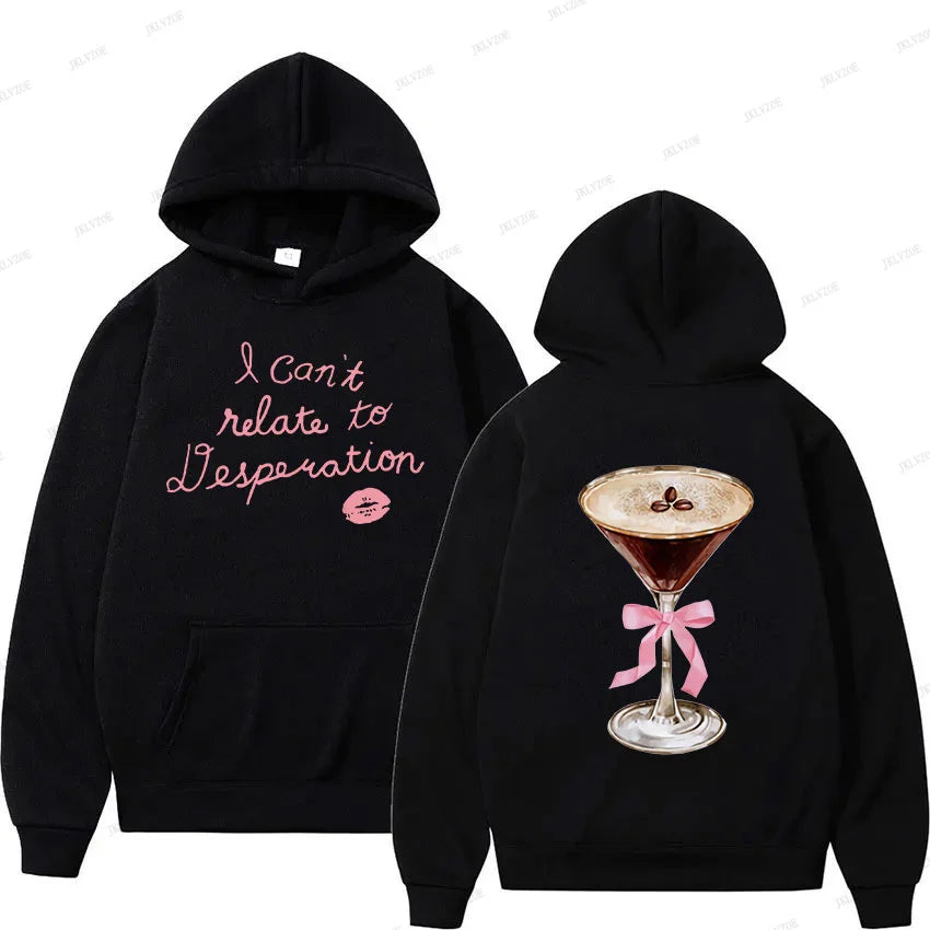 Sabrina Carpenter Can't Relate Espresso 2024 New Hoodie Men Women Retro Aesthetic Fashion Oversized Sweatshirt Pullover Hooded