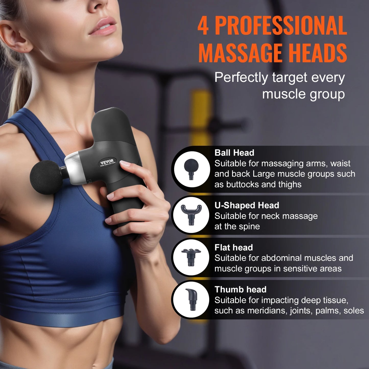VEVOR Mini Massage Gun Deep Tissue Percussion Muscle Massage Gun Portable for Athletes Small Massage Gun Handheld for Relief