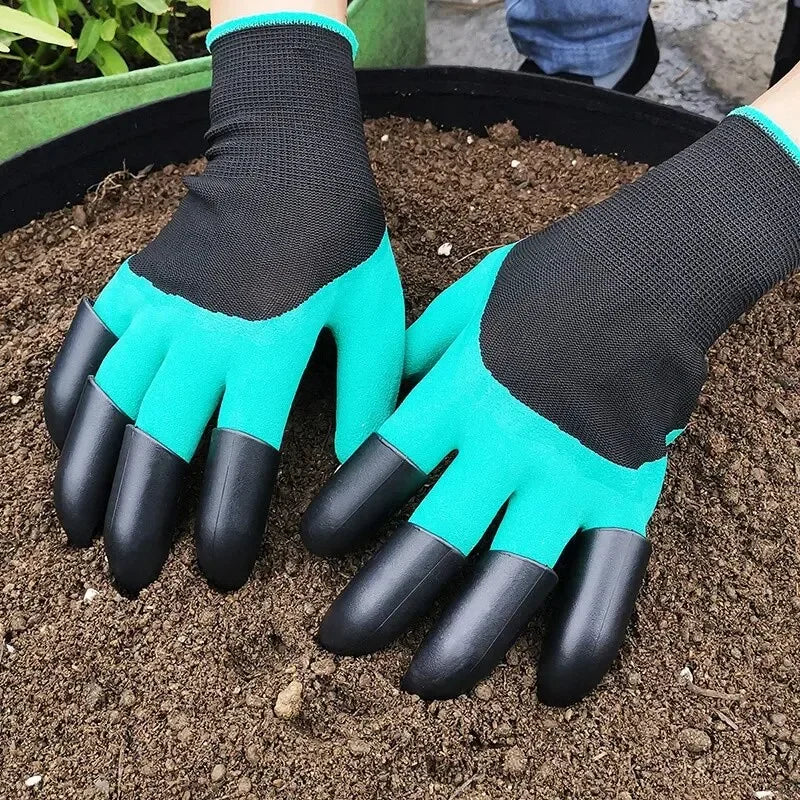 Gardening Gloves With Claws Breathable Waterproof Working Digging Planting Sting-Resistant Non-slip Protective Latex Gloves