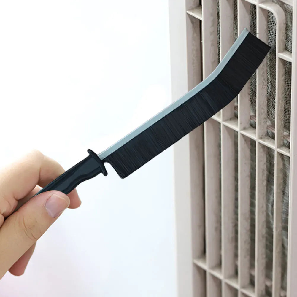 Hard Bristle Crevice Cleaning Brush Long Slit Brush for Shower Tile Groove Window Track for Kitchen Bathroom Fan Window Rails
