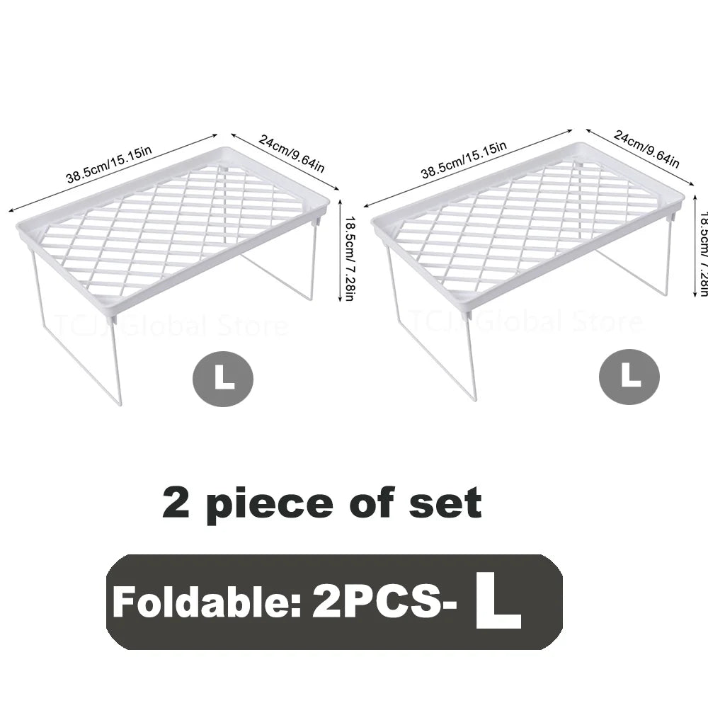 Kitchen Cupboard Organizer Shelf Space Saving Cabinet Foldable Storage Rack Spice Jars Spice Rack Bathroom Kitchen Accessories