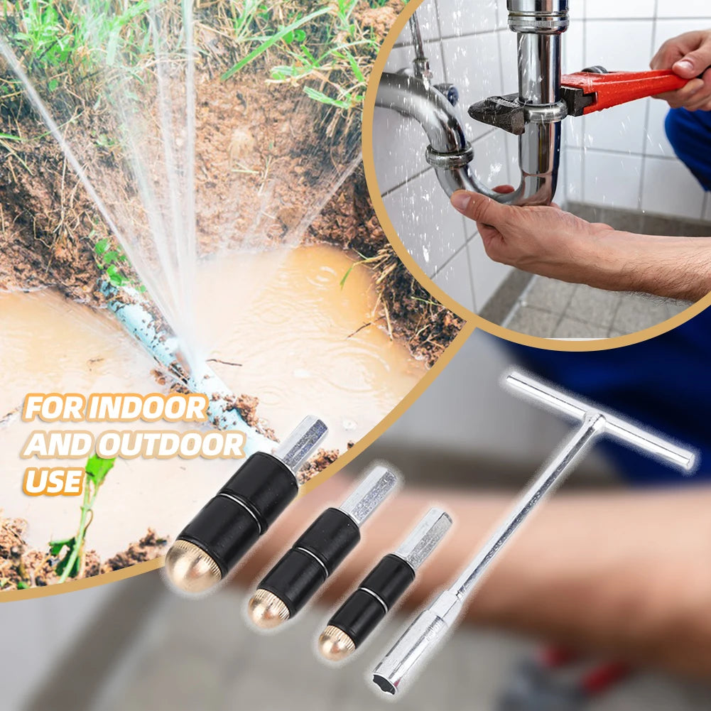 Hot-melt Water Stop Pin Kitchen Bathroom Repair Plumbing Tool Hot Melt Stopper Accessories Water Pipe Repair with Rubber Cover