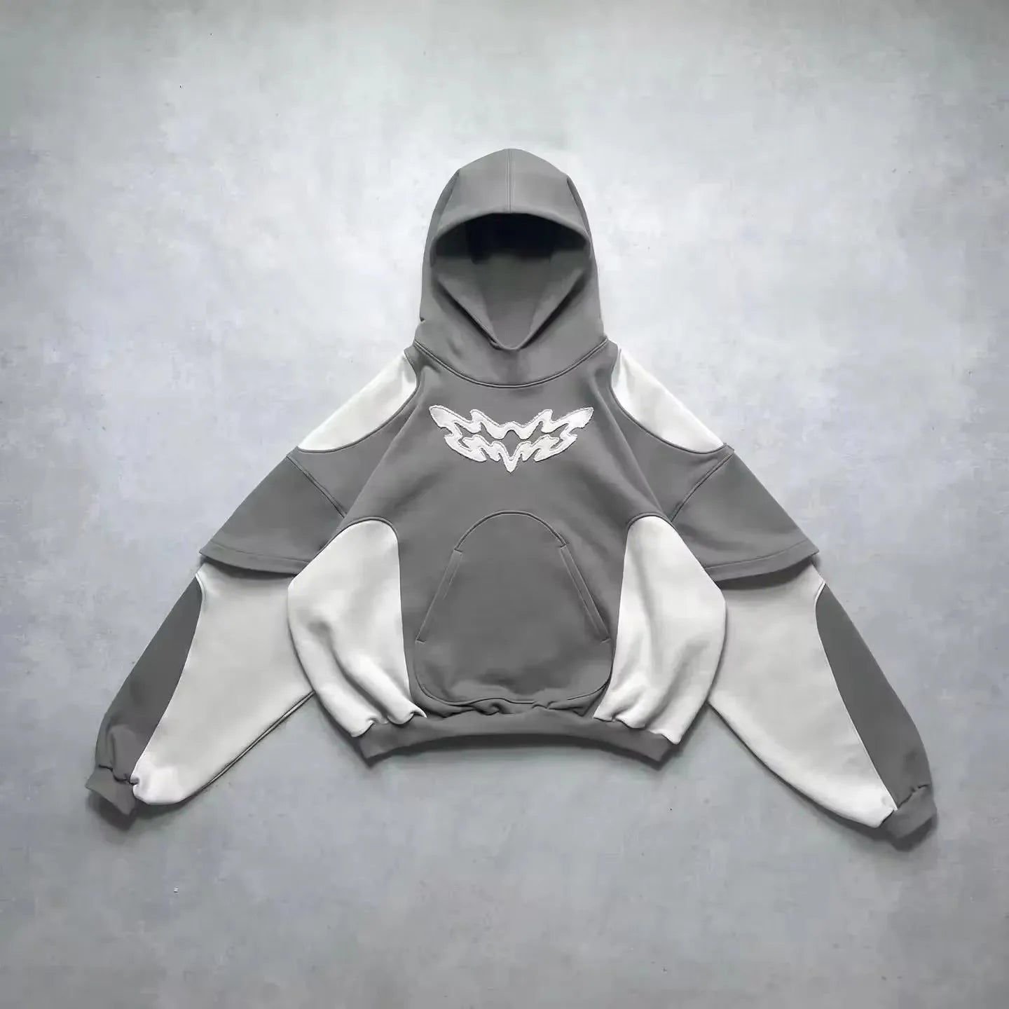 Y2K new Harajuku fashion star patch embroidery oversized hoodie women's Gothic hip-hop loose casual sports hoodie street wear