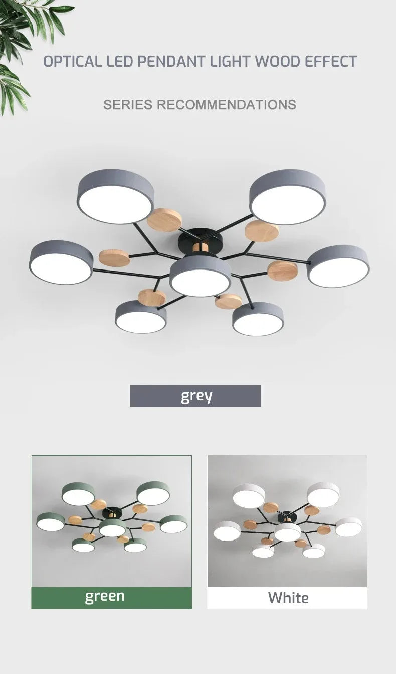 Modern Log Light Indoor Lighting Home Decorative Light LED Pendant Light Bedroom Ceiling Light Kitchen Ceiling Pendant Light