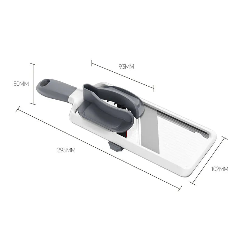 Multi Handheld Mandoline Slicer with Adjustable Stainless Steel Blade Kitchen Veggie Chopper Cheese Grater