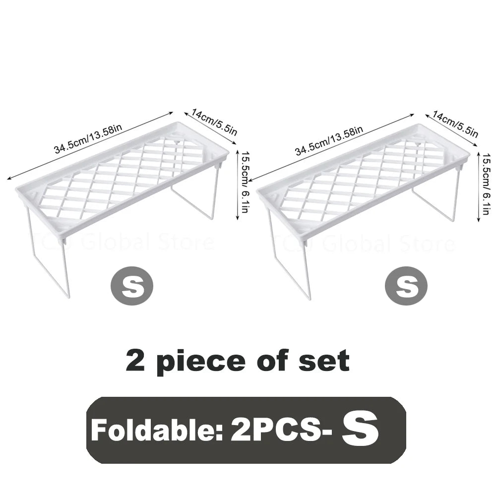 Kitchen Cupboard Organizer Shelf Space Saving Cabinet Foldable Storage Rack Spice Jars Spice Rack Bathroom Kitchen Accessories
