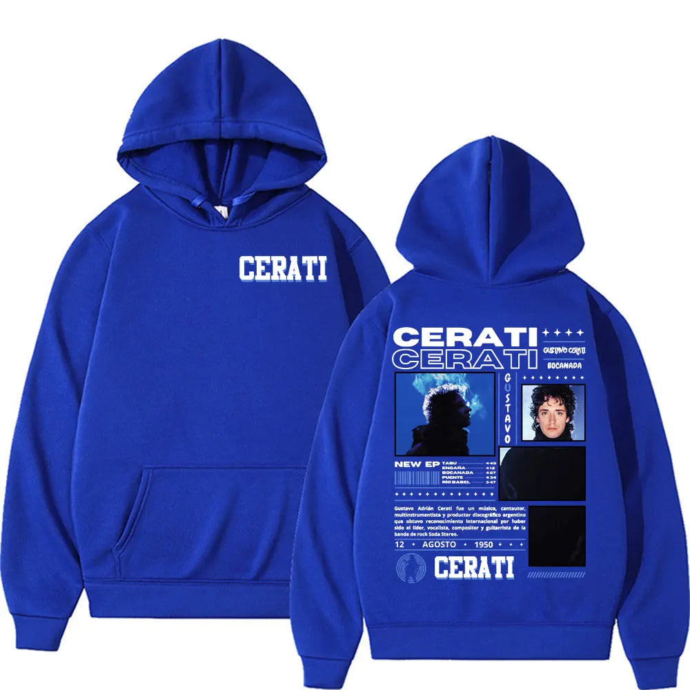 Rapper Gustavo Cerati Tour 2025 Graphic Sweatshirts Men Women Cool Harajuku Pop Music Hoodies Fashion Casual Oversized Pullovers