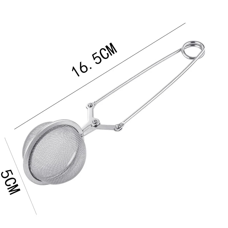 Stainless Steel Mesh Tea Infuser Cha Spice Coffee Strainer Infusor Long Handle Mug Teapot Filter Sieve Kitchen Accessories
