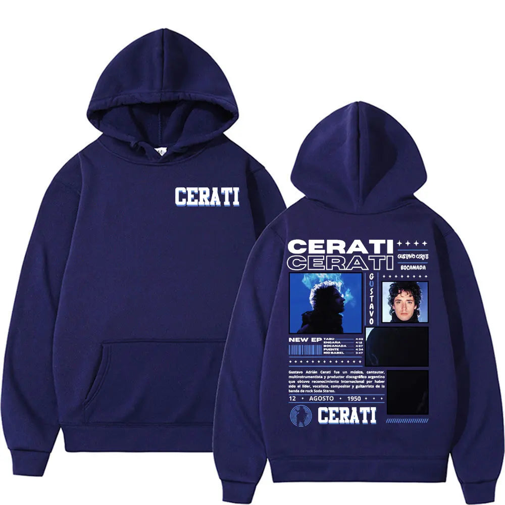 Rapper Gustavo Cerati Tour 2025 Graphic Sweatshirts Men Women Cool Harajuku Pop Music Hoodies Fashion Casual Oversized Pullovers