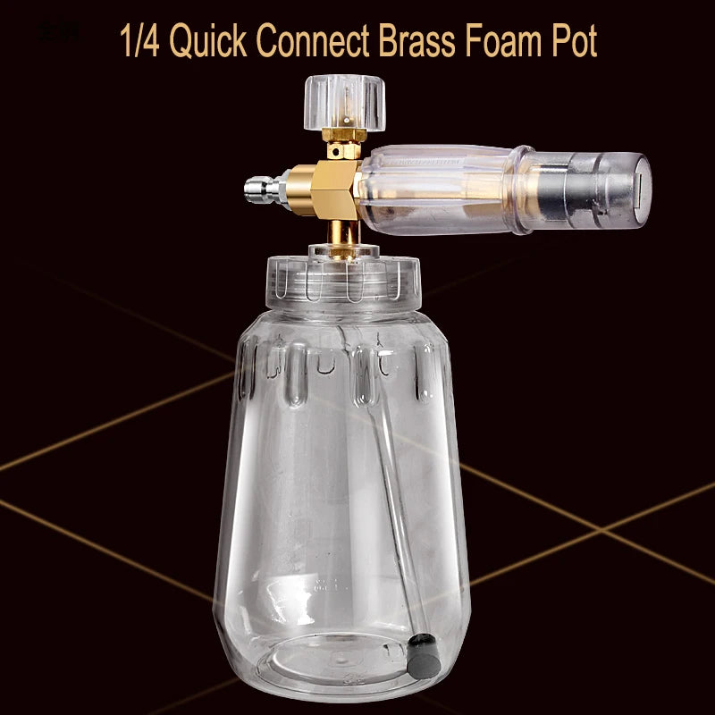 Pressure Washer Foam Cannon Gun with 1/4 Inch Quick Connect and Adjustable Nozzle Car Wash Sprayer with 1 L Bottle
