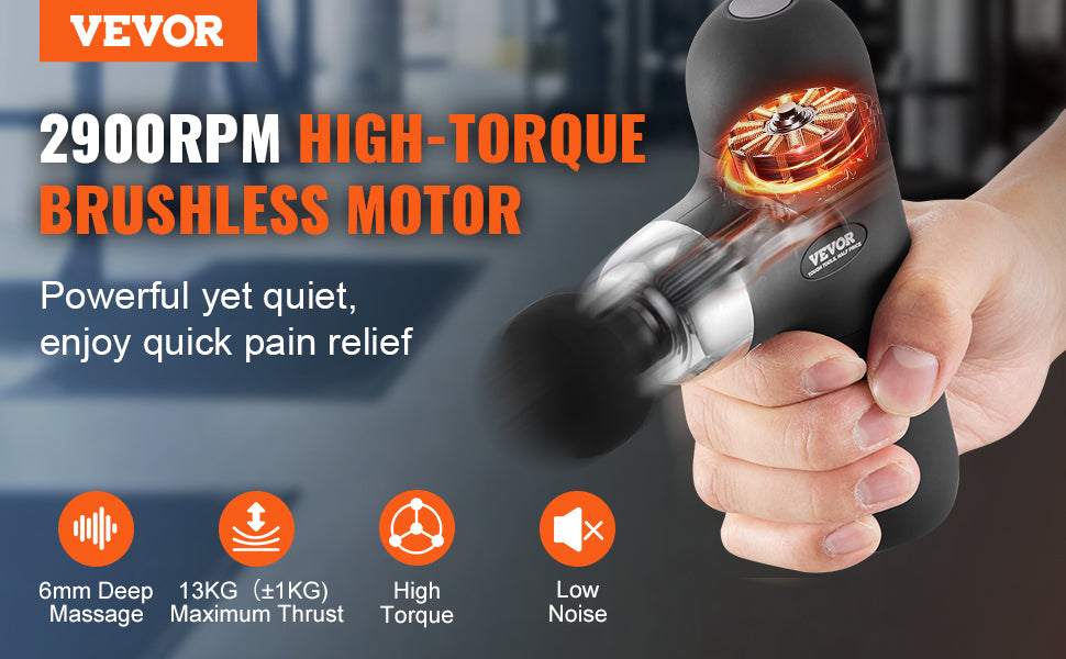 VEVOR Mini Massage Gun Deep Tissue Percussion Muscle Massage Gun Portable for Athletes Small Massage Gun Handheld for Relief