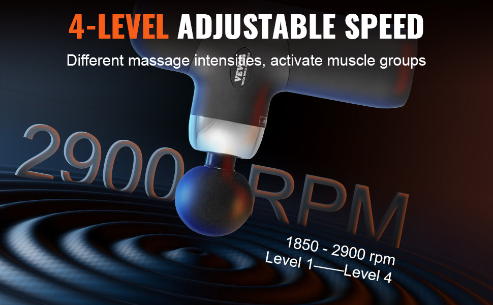 VEVOR Mini Massage Gun Deep Tissue Percussion Muscle Massage Gun Portable for Athletes Small Massage Gun Handheld for Relief