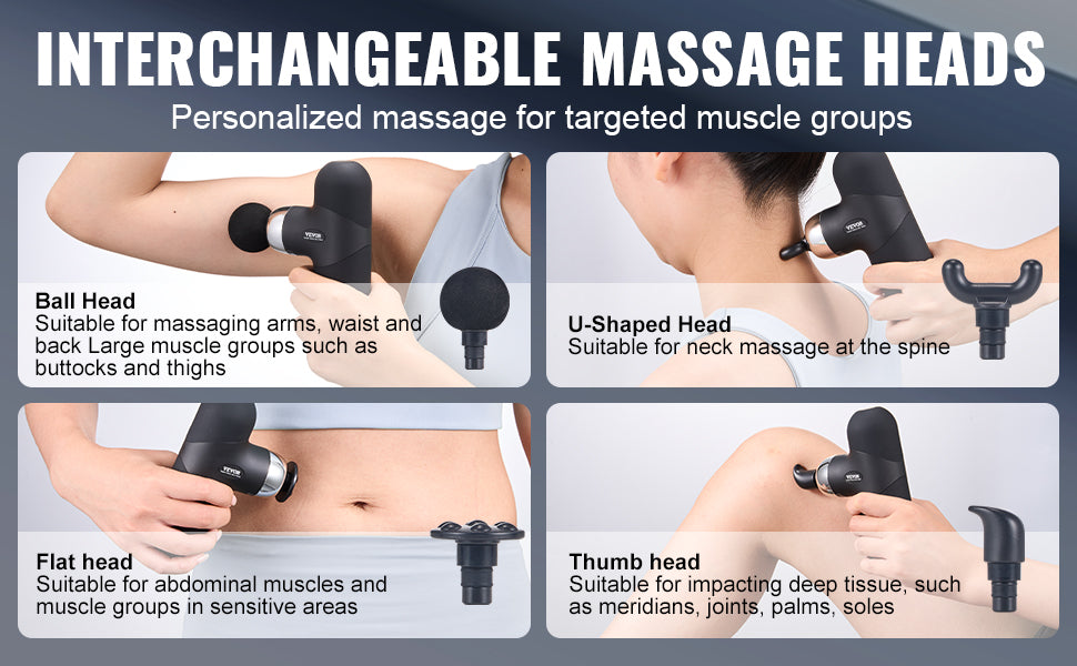 VEVOR Mini Massage Gun Deep Tissue Percussion Muscle Massage Gun Portable for Athletes Small Massage Gun Handheld for Relief