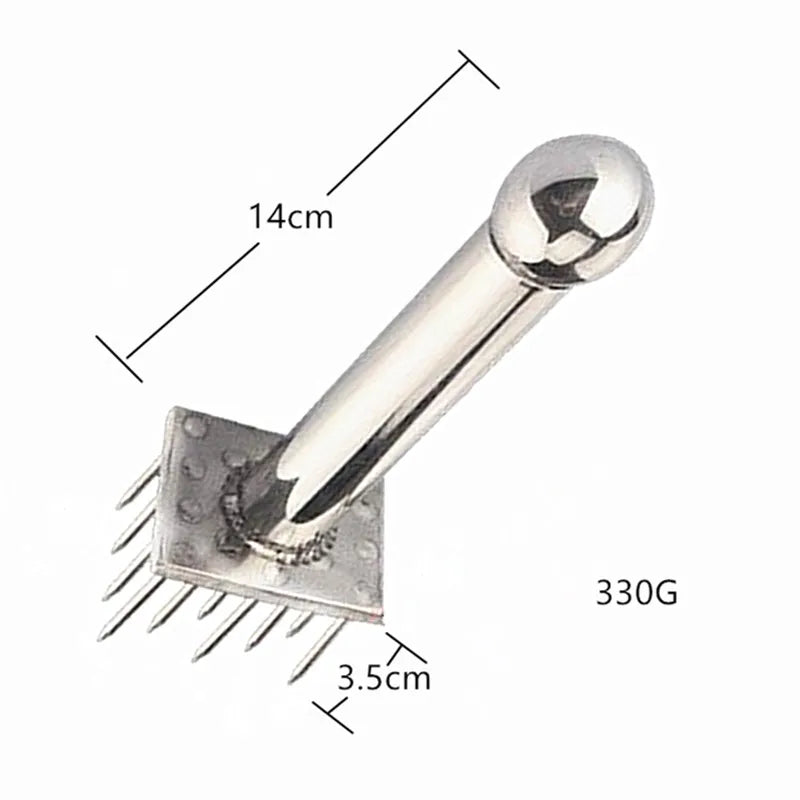 Stainless Steel Meat Needles Meat Hammer Pounders Wooden Handle Profession Meat Tenderizer For Beef Tender Steak Kitchen Tools