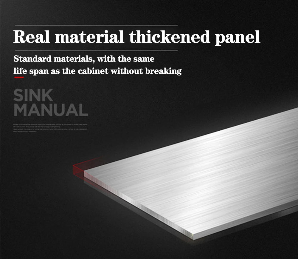 DQOK Stainless Steel Kitchen Sink Slot Dish Basin Kitchen Sink Drain Basket And Drain Pip Rectangular